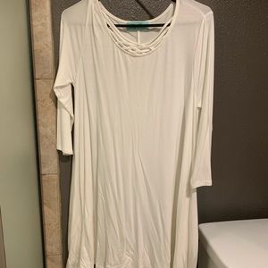 Large White Criss Cross Dress